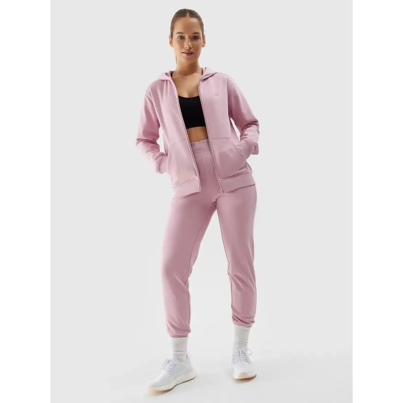 4F Women's Pink Cotton Trousers 4FWSS24TTROF606 - Comfortable Tracksuits for Training and Lifestyle - Nexellus