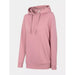 4F Women's Pink Hoodie Sweatshirt with Adjustable Hood and Kangaroo Pocket, 300 GSM Cotton - Nexellus