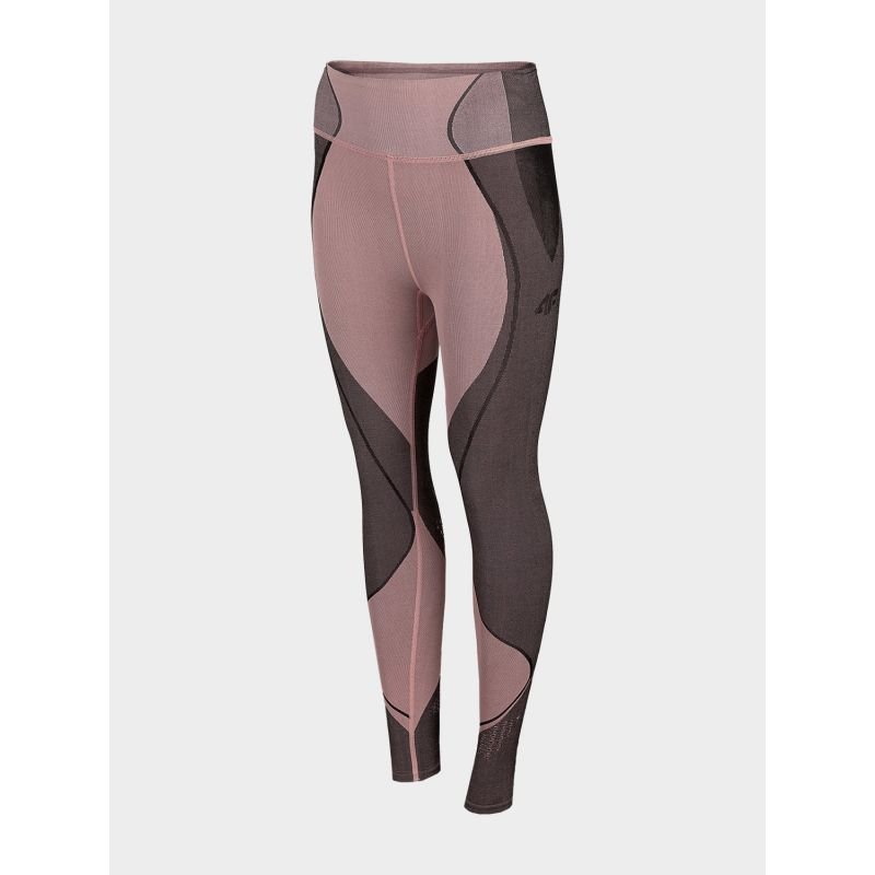 4F Women's Pink Leggings With High Waist, 4FDry Technology, Moisture - Wicking, Seamless Design - Nexellus