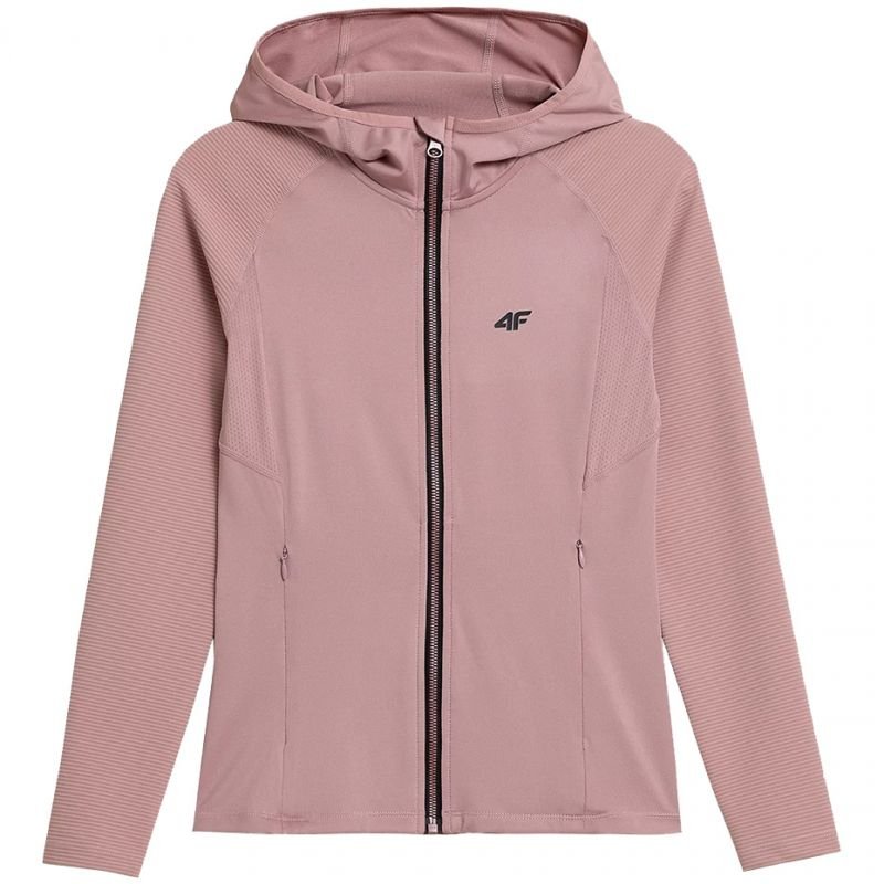 4F Women's Pink Zipped Hoodie Sweatshirt H4Z21 - BLDF012 with Moisture - Wicking and Ventilation - Nexellus