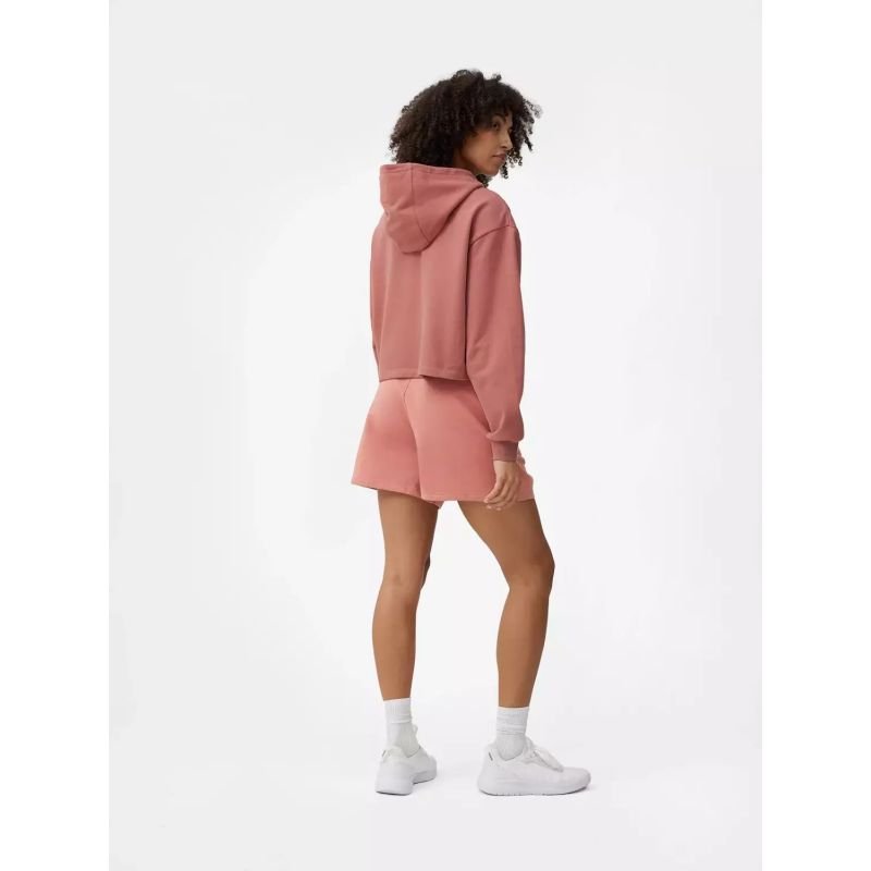 4F Women's Red Hoodie Sweatshirt with Adjustable Hood and Elastic Cuffs, 450 GSM Cotton - Nexellus