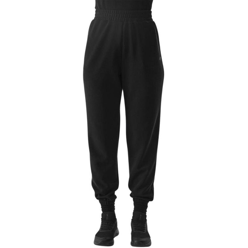 4F Women's Regular Fit Black Pants with Elastic Legs, 40% Modal, Moisture - Wicking Fabric - Nexellus