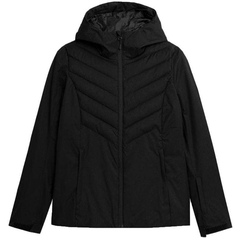 4F Women's Ski Jacket Black 4FAW23TJACF122 with Waterproof NeoDry Membrane and Integrated Hood - Nexellus