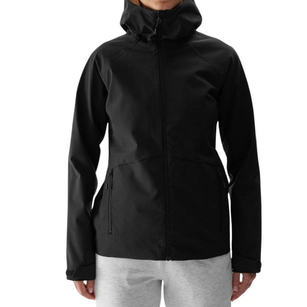 4F Women's Technical Jacket 4FWSS24TTJAF428, Waterproof NeoDry 5000 Membrane, Adjustable Hood, Black - Nexellus