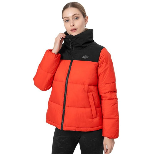 4F Women's Thermal Comfort Jacket H4Z22KUDP01462S - Water - Repellent, Stand - Up Collar, 2 Pockets - Nexellus