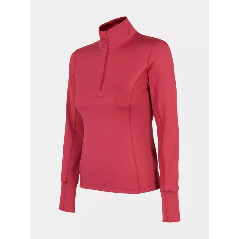 4F Women's Thermoactive Shirt H4Z22 - BIDD032 55S, Pink Fleece Top with High Collar and Extended Back - Nexellus