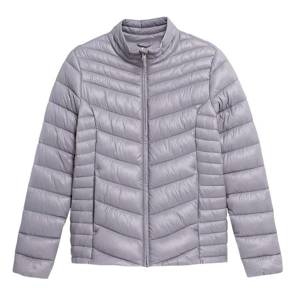 4F Women's Waisted Gray Jacket H4Z21 - KUDP002 with Synthetic Down Filling and Water - Repellent Fabric - Nexellus