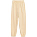 4F Women's Yellow Trousers F147 - Comfortable French Terry Pants with Elastic Waistband and Pockets - Nexellus