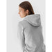 4F Women's Zip - Up Hoodie Sweatshirt W 4FAW23TSWSF0730 - 27M, Gray Cotton, Adjustable Hood - Nexellus