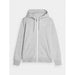 4F Women's Zip - Up Hoodie Sweatshirt W 4FAW23TSWSF0730 - 27M, Gray Cotton, Adjustable Hood - Nexellus