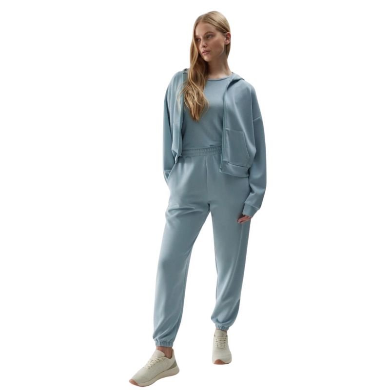 4F Women's Zipped Hoodie Sweatshirt F1002 34S - Blue, Comfortable Fit, 2 Side Pockets, Soft Fabric - Nexellus