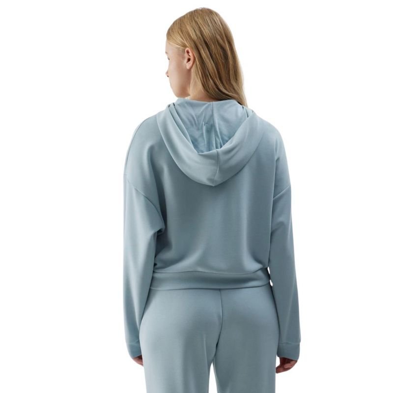 4F Women's Zipped Hoodie Sweatshirt F1002 34S - Blue, Comfortable Fit, 2 Side Pockets, Soft Fabric - Nexellus