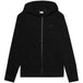 4F Women's Zippered Hoodie Sweatshirt, Deep Black, Cotton Blend, 2 Side Pockets, Elastic Cuffs, Model F0956 - Nexellus