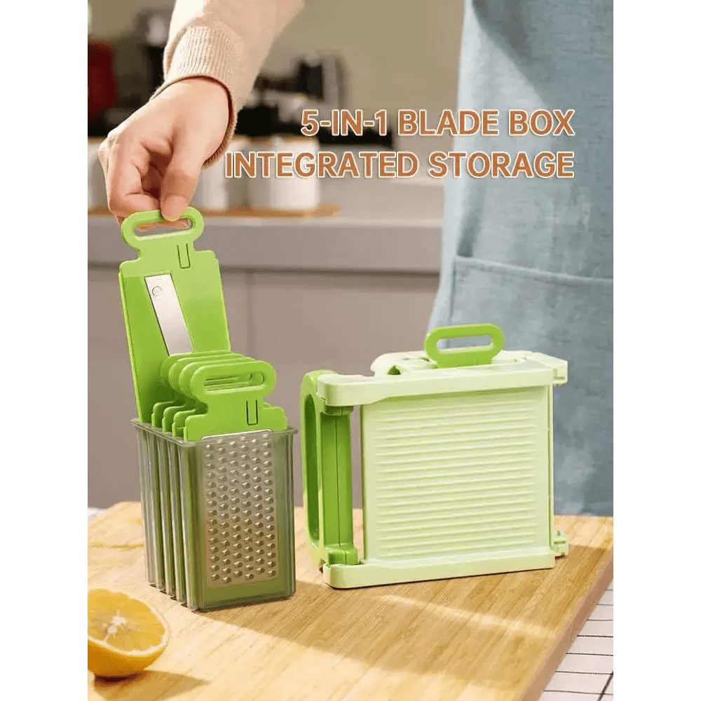 5 - in - 1 bl ade box integrated storage fruit chopper slicer dicer cutter - Nexellus