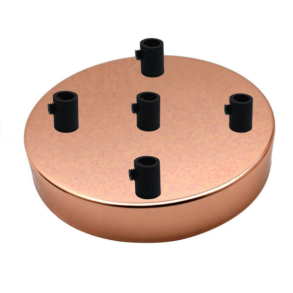 5 Outlet Rose Gold Metal Ceiling Rose 120x25mm~2806 - Nexellus