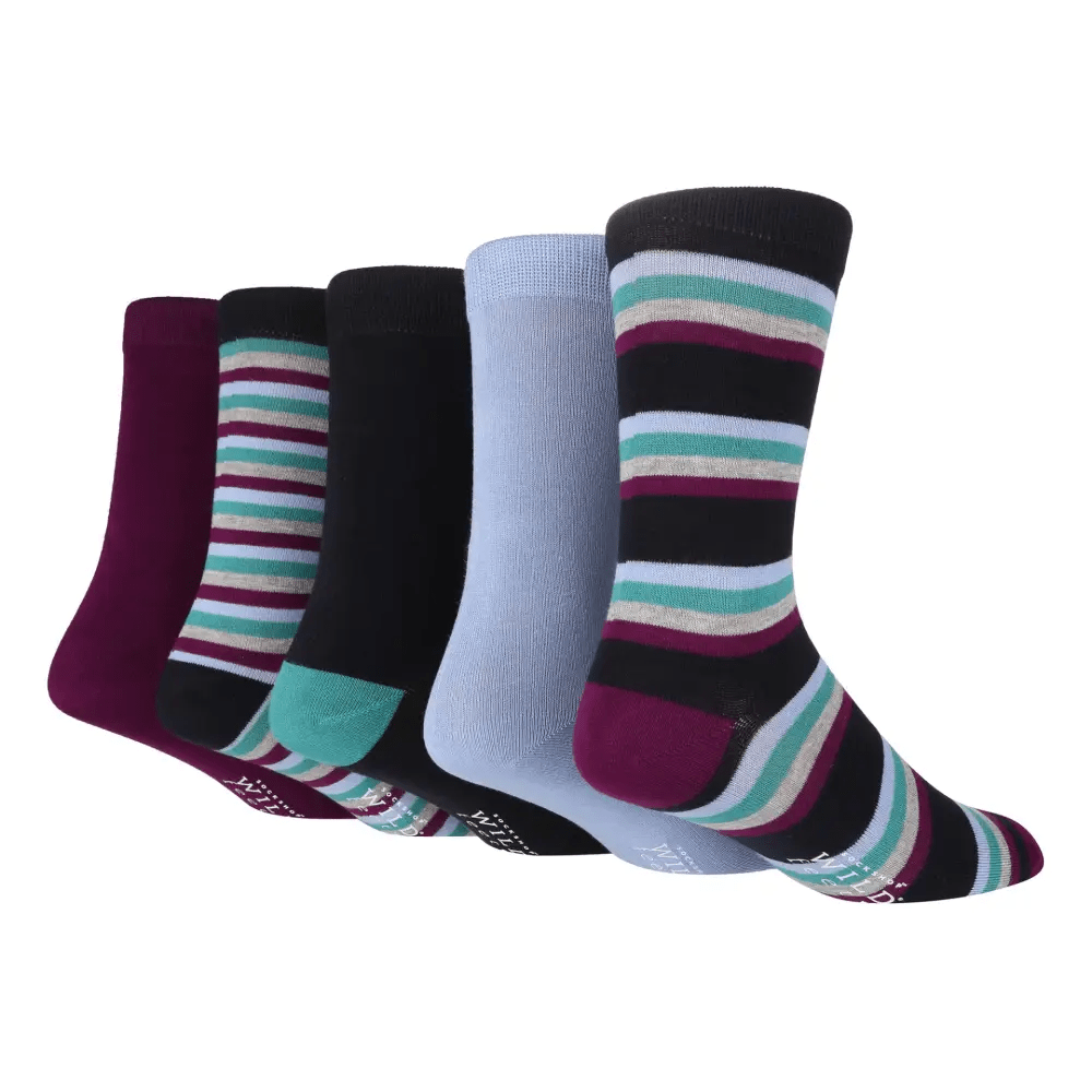 5 pairs mens bamboo socks | patterned - Nexellus