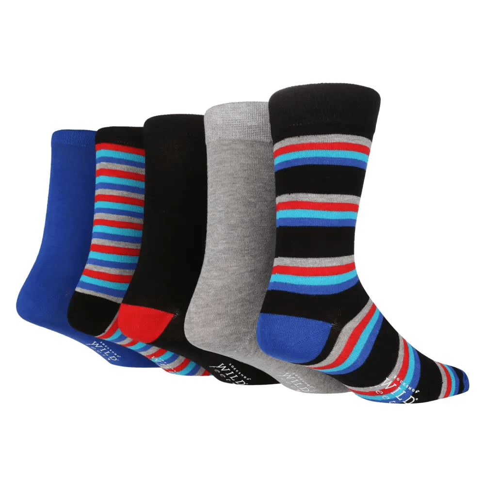 5 pairs mens bamboo socks | patterned - Nexellus