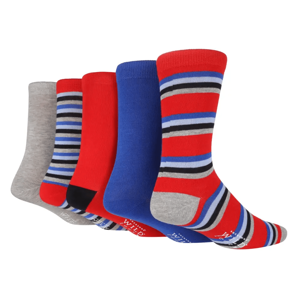 5 pairs mens bamboo socks | patterned - Nexellus