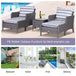 5 - Piece PE Rattan Outdoor Garden Furniture Set Dark Grey - Nexellus