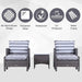 5 - Piece PE Rattan Outdoor Garden Furniture Set Dark Grey - Nexellus