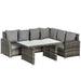 5-seater patio dining table sets all weather pe rattan sofa cushions Nexellus