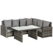 5-seater patio dining table sets all weather pe rattan sofa cushions Nexellus