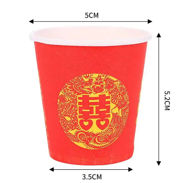 50pcs festive wedding paper cup disposable paper cup party wedding Nexellus