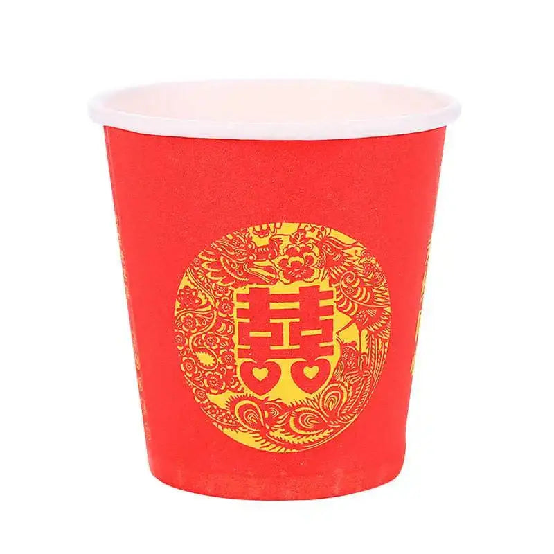 50pcs festive wedding paper cup disposable paper cup party wedding Nexellus