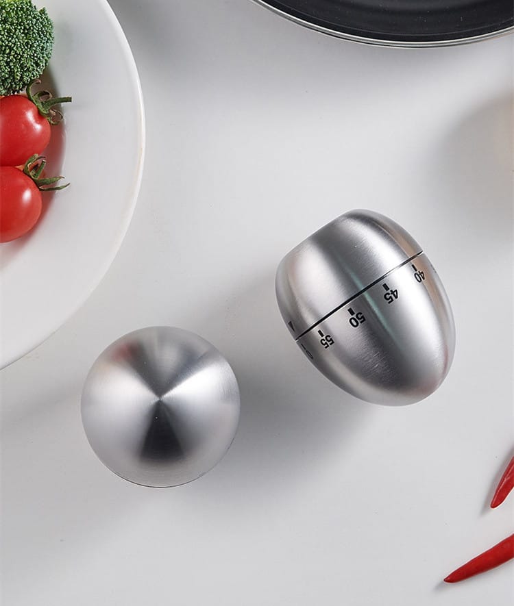 Creative stainless steel kitchen timer egg apple timer