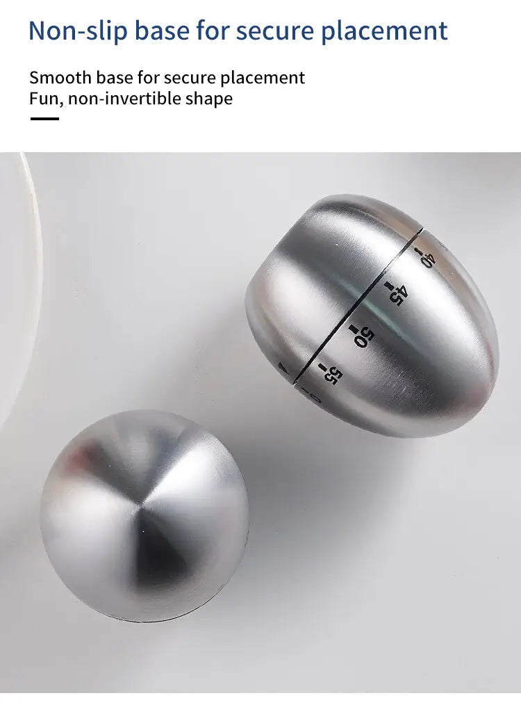 Creative stainless steel kitchen timer egg apple timer