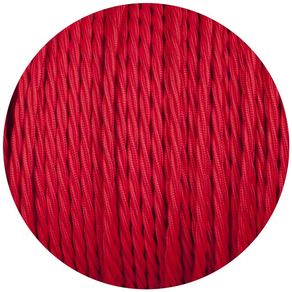 5m Red 2 Core Twisted Electric Fabric 0.75mm Cable Wire for Pendant Light~1766 - Nexellus