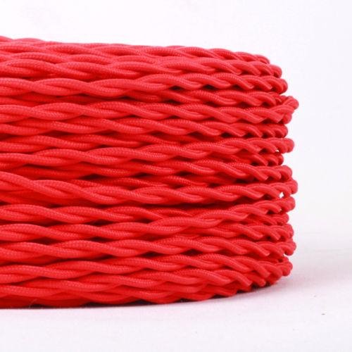 5m Red 2 Core Twisted Electric Fabric 0.75mm Cable Wire for Pendant Light~1766 - Nexellus