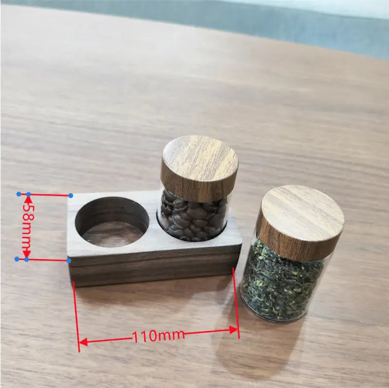 Small tea can coffee bean storage can display glass sealed