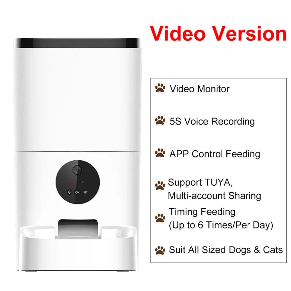 Remote monitoring automatic feeder cat dog food intelligent