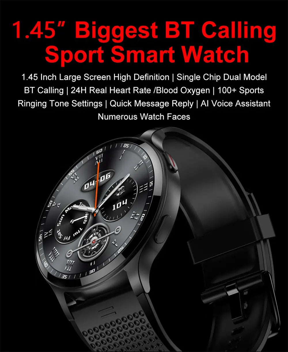 Men and women waterproof bluetooth call smart watch heart