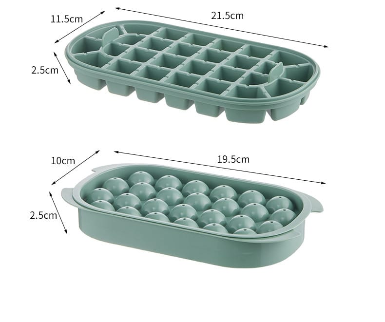 Press type silicone ice cube maker 2 in 1 ice cube mould ice