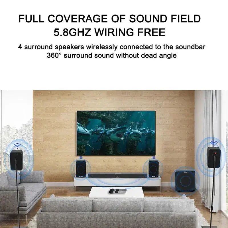 7.1ch wireless home theater surround sound system sound tv wireless Nexellus