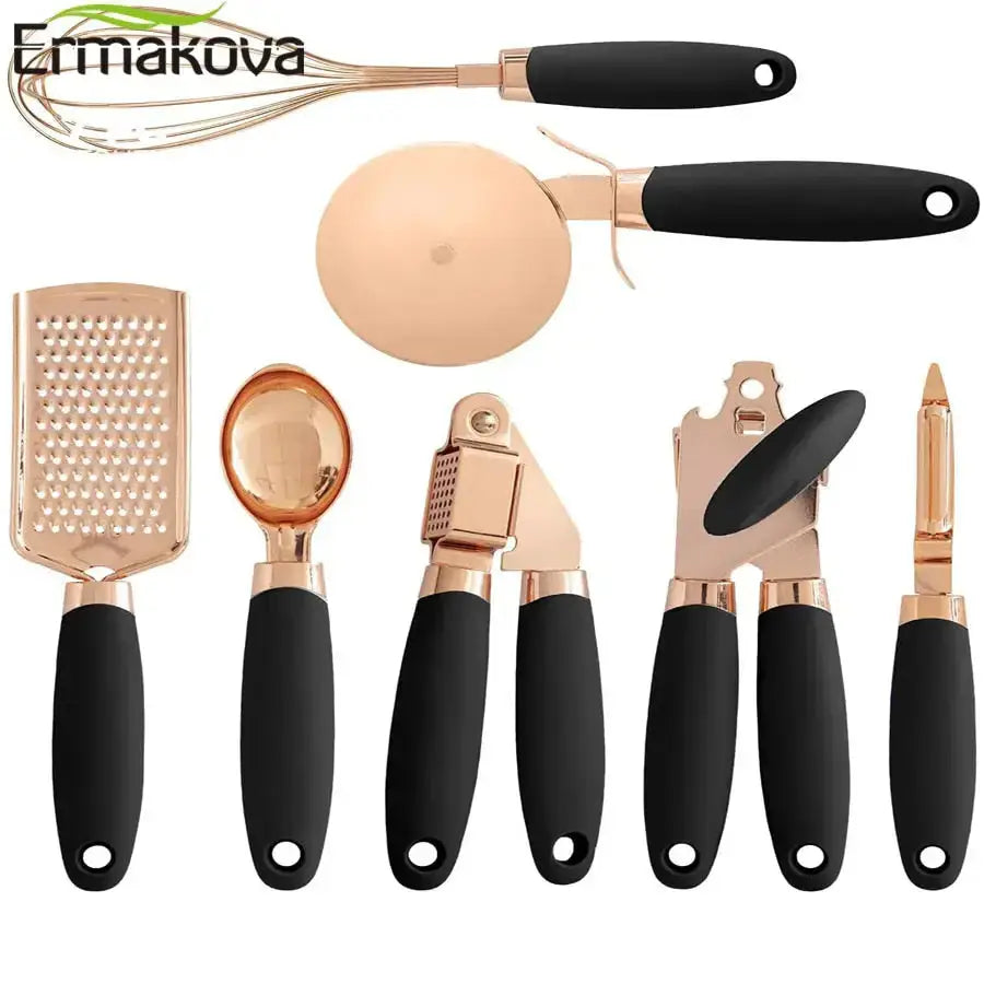 7 pcs kitchen gadget set copper coated stainless steel utensils with Nexellus