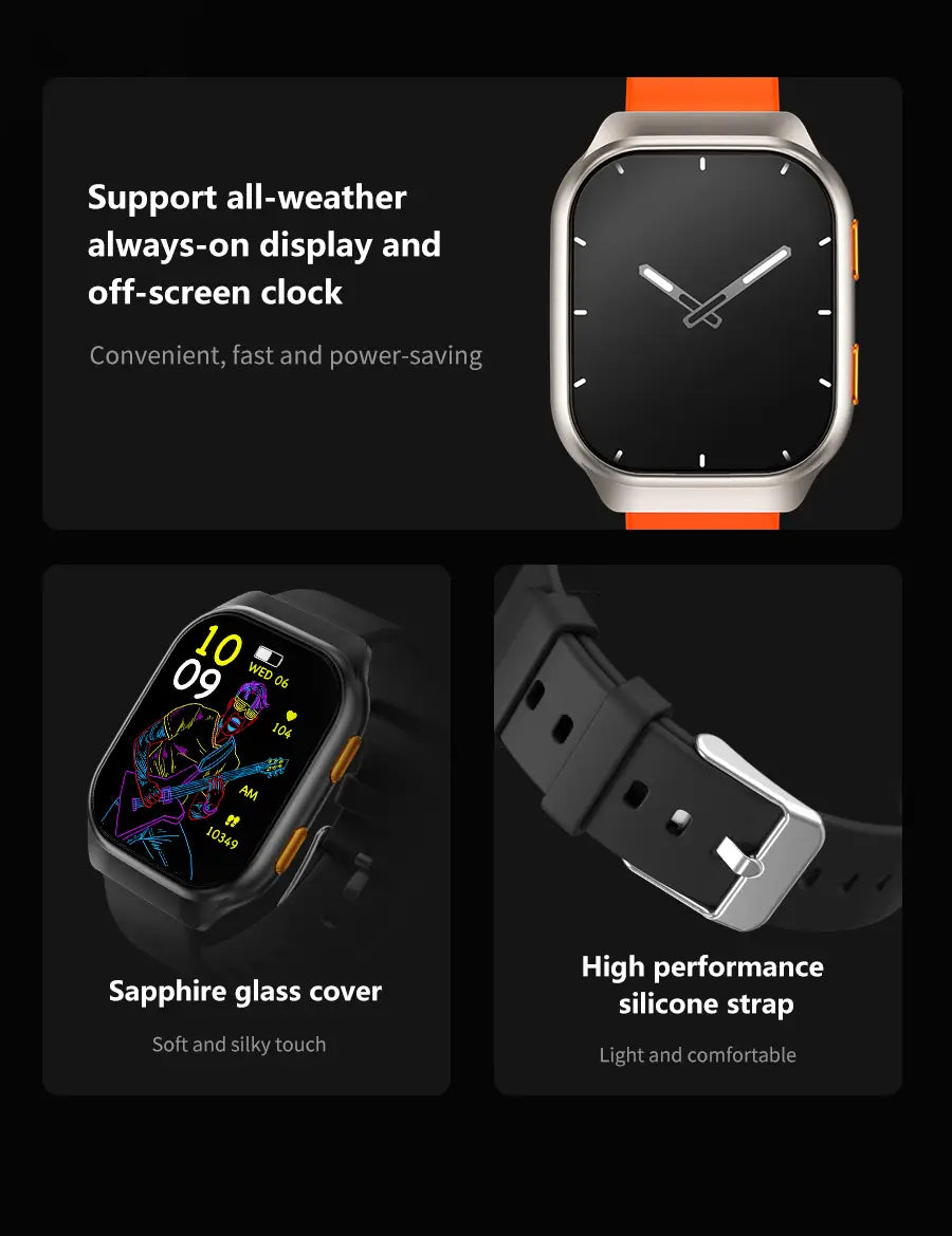 Fw16e smart watch amoled screen mini health monitoring