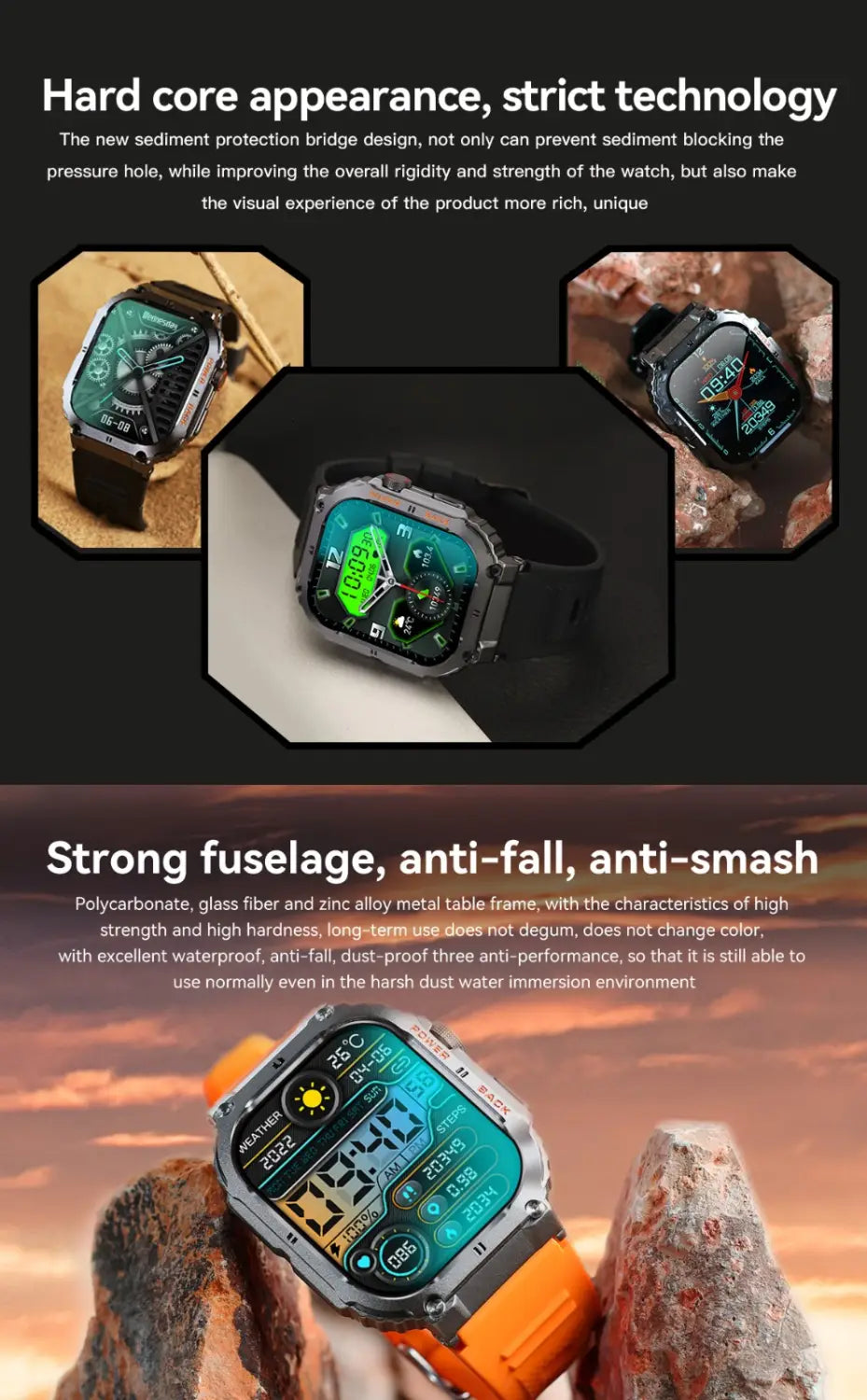 K57pro call smart watch 1.96 inch ips square screen all day