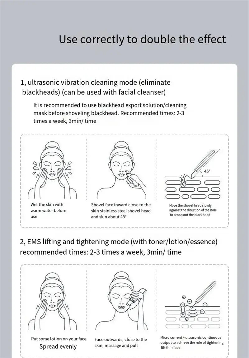 Copy of facial lift deep face cleaning red blue light