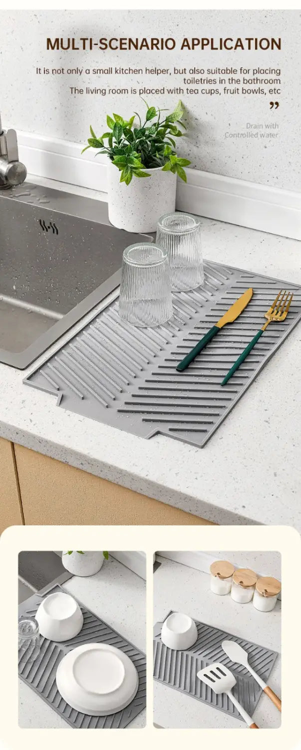 Dishes drain pad insulation pad can be cut kitchen wash