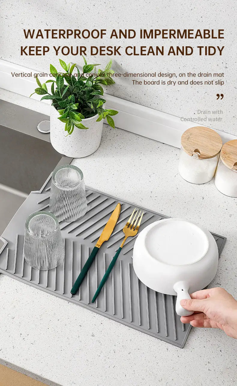 Dishes drain pad insulation pad can be cut kitchen wash