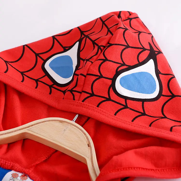 Baby clothes cotton spider man romper superman romper hooded