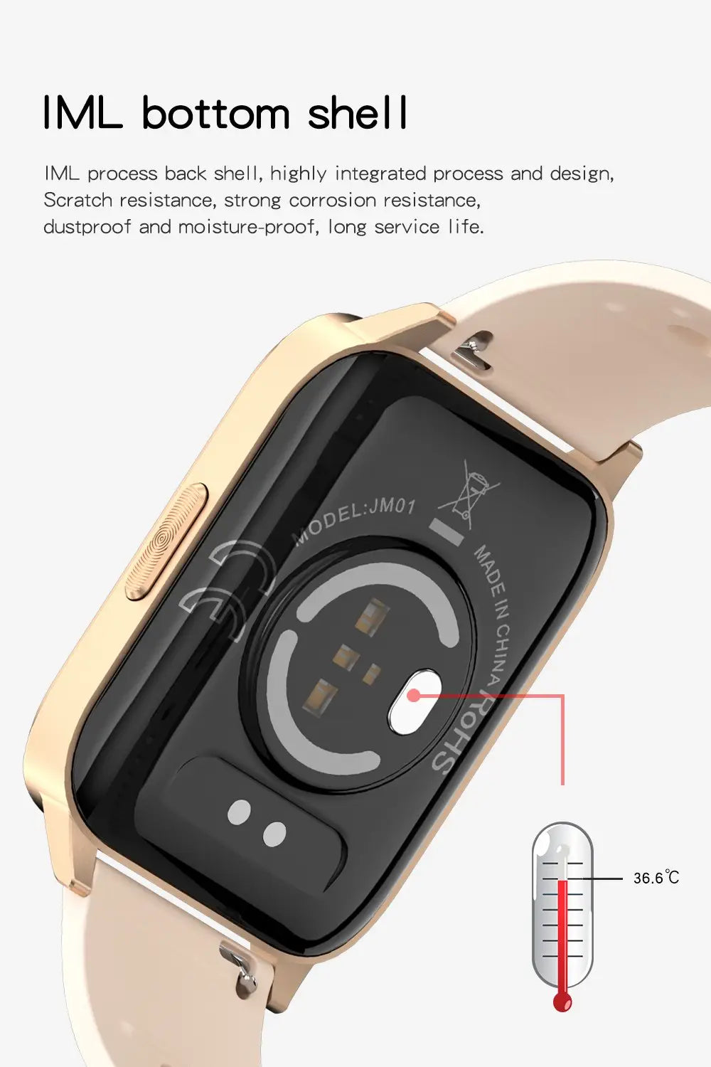 Jm01 smart watch real time heart rate blood oxygen body