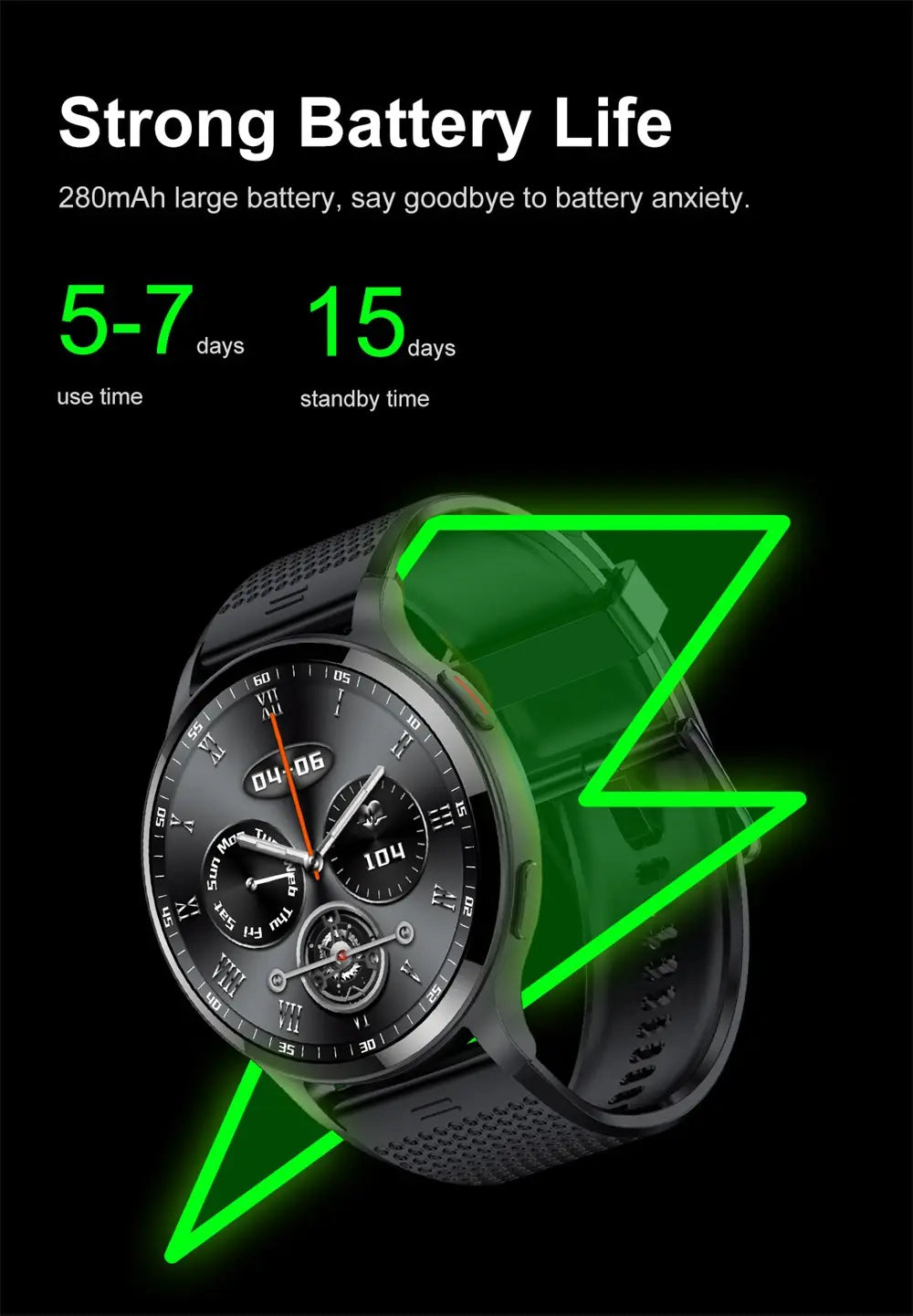 Men and women waterproof bluetooth call smart watch heart