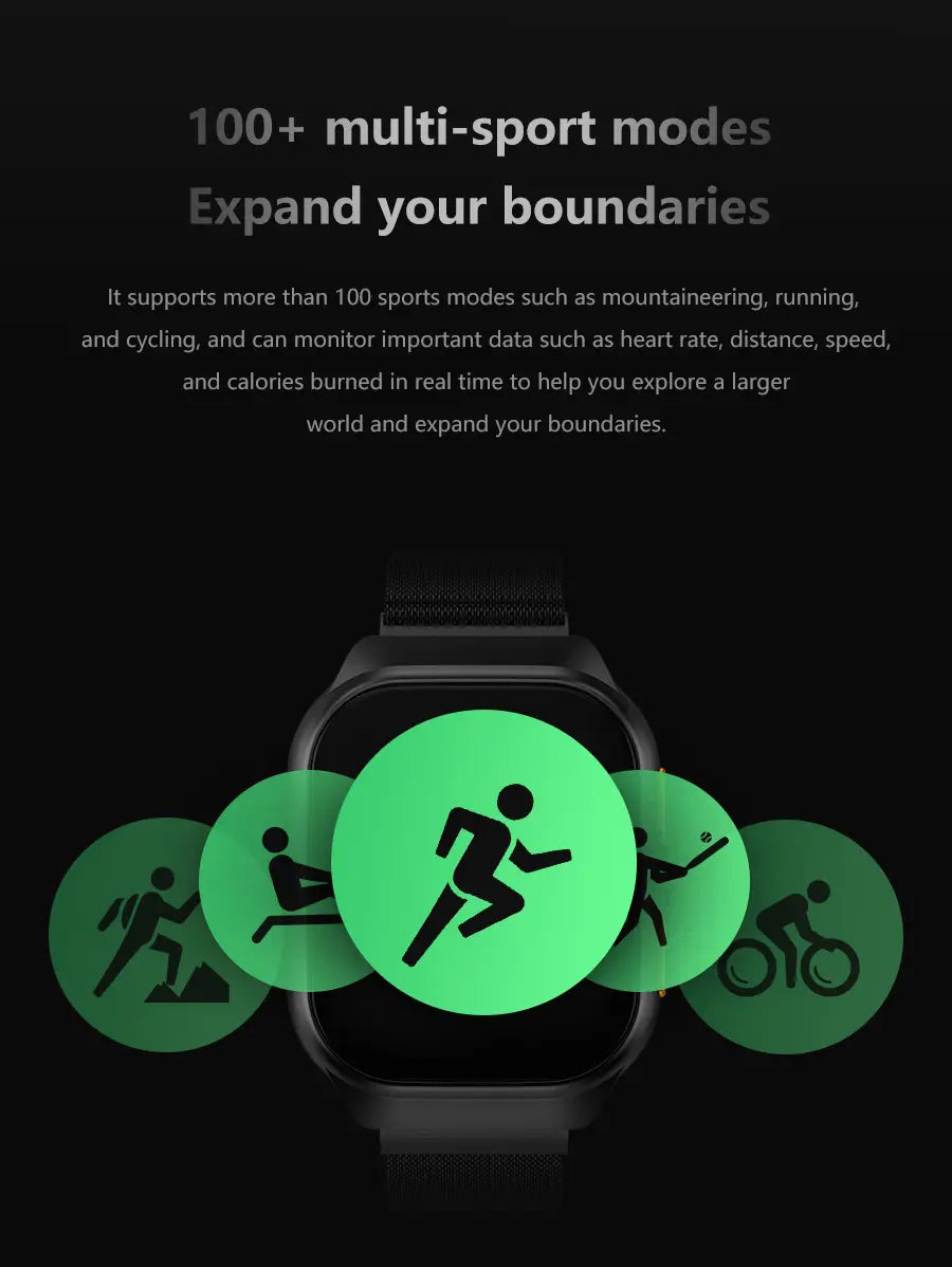 Fw16e smart watch amoled screen mini health monitoring