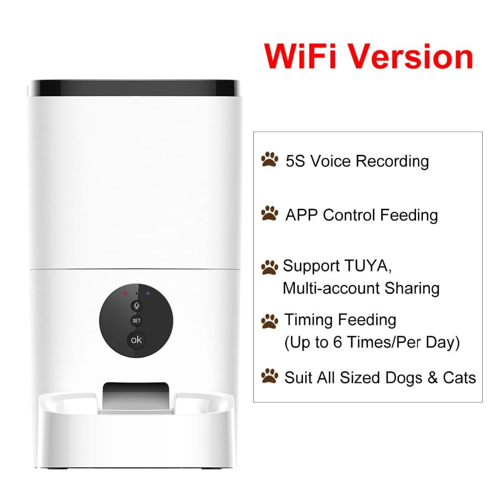 Remote monitoring automatic feeder cat dog food intelligent