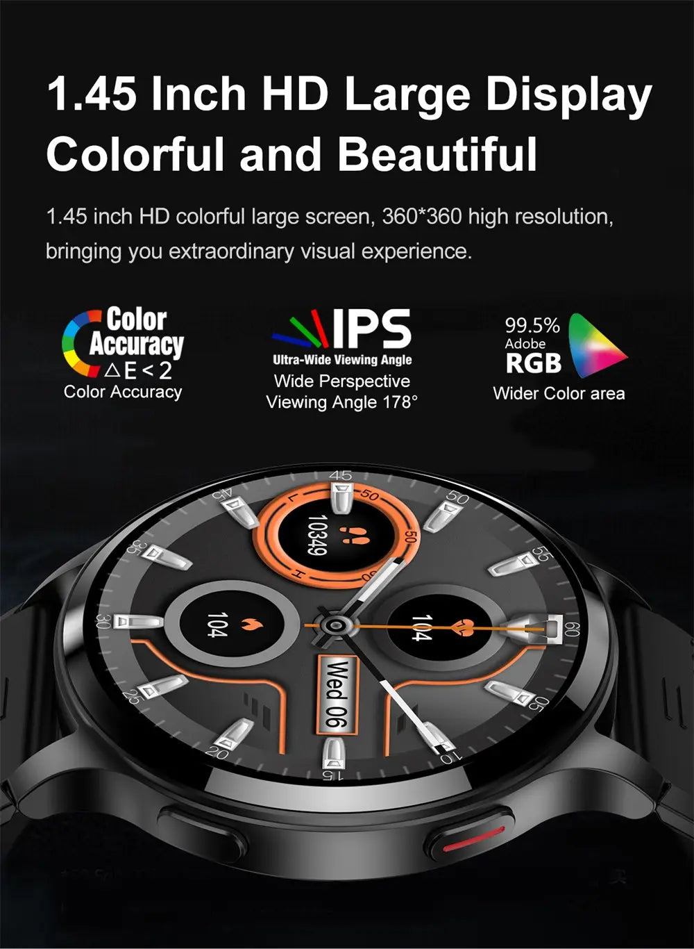 Men and women waterproof bluetooth call smart watch heart