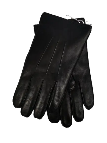 Guantes de cuero negros